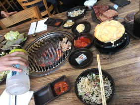 As usual. Protein. Korean food.